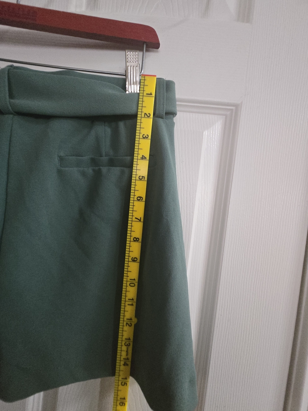 Fashion Nova Tailored Stretch Women'sWaist Belted Shorts in Sage - Picture 5 of 5